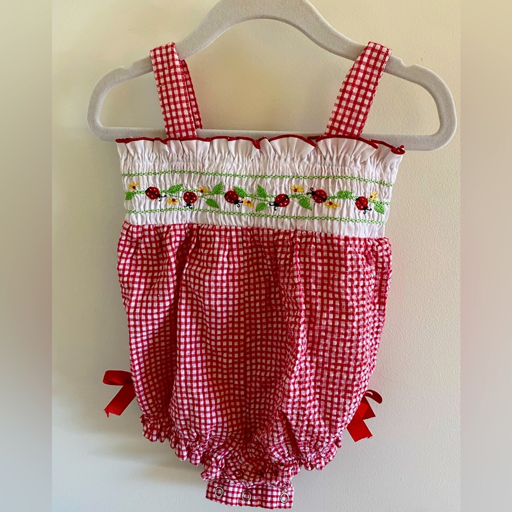 Ladybug bubble romper